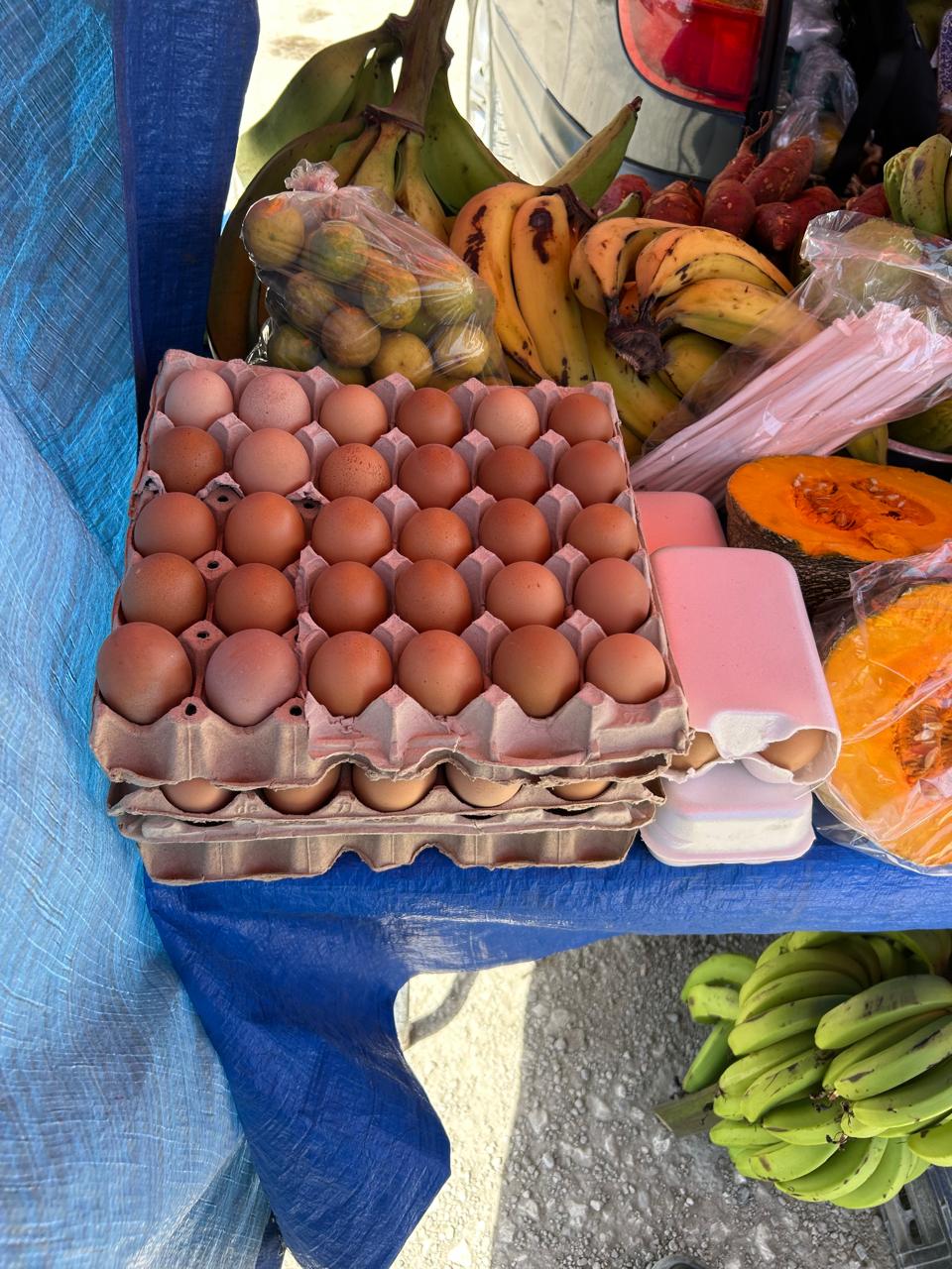 Farm fresh eggs and produce
