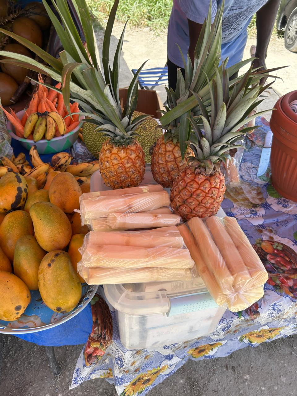 Fresh pineapples ready for market customers